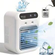 500ml Water Capacity Evaporative Air Cooler Fan, Quiet USB Rechargeable Small Fan, 9 Blades High Air
