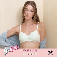 Wacoal Go Girls Smart Size Easy Matching Bra บราไร้โครงวาโก้ รุ่น WB3Y41 สีครีม (CR)