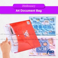 3D Cartoon Fancy Button File Plastic File Creative Design A4 Document Bag Children's File Bag Childr
