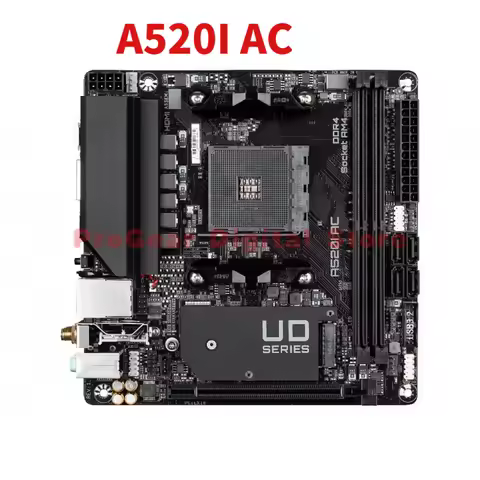 for Gigabyte A520I AC AM4 DDR4 Mini-ITX Motherboard Supports 3rd/4th/5th Gen Ryzen with WiFi & Bluet