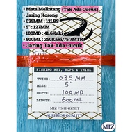 035 x 5" ( 127MM ) x 100MD ( 41.6 Kaki ) x 600ML Warna Biru Fishing Net Jaring Tangsi Jaring Pukat I
