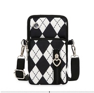 ACPIANOMET Ready Stock Sling Bag Women Handphone Bag Embroidery Denim Shoulder Mobile Phone Bag Mini Bag
