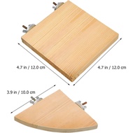 Ipetboom 2Pcs Bird Perches, Bird Playground Parrot Perch Hamster Platform Bird Stand Flat Bird Perch