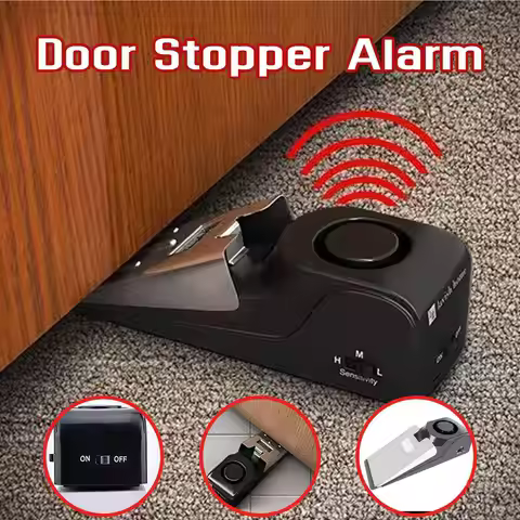 125 DB Anti-theft Burglar Stop System Security Home Alarm System Door Block Blocking Home Wedge Stop