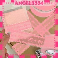 Pink Lace Design OPP Tape Parcel Tape Craft Pink Ribbon Bow Design