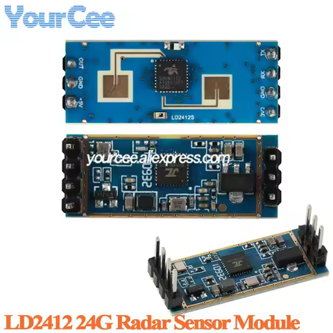 20pcs/1pc LD2412 24G Human Presence Sensing Radar Sensor Module HLK-LD2412 Wide-angle Millimeter Wav