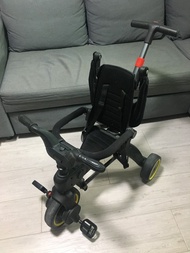 多功能 摺疊式 兒童三輪車 推車 有遮陽傘