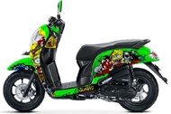 Stiker Full Body Decal Scoopy FI Spongebob Zombie