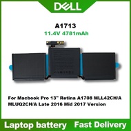 A1713 Battery For Macbook Pro 13" Retina A1708 MLL42CH/A MLUQ2CH/A (Late 2016 Mid 2017 Version)Lapto