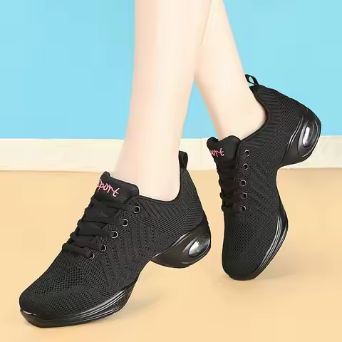 Women's Breathable Mesh Dance Sneakers Shoes for Women Lightweight Mesh Women's Dance Sneakers Casua
