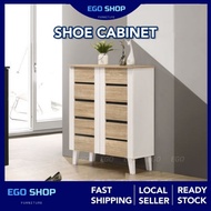 EGO Shoe Cabinet 2 Door Solid Board Shoe Rack/ Multi Function Cabinet Rak Kasut Almari Kasut