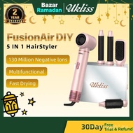 【RayaPromo】UKLISS FusionAir DIY HairStyler 5-in-1 Airstyler 7 fungsi=Pengering rambut+Pembentuk ramb