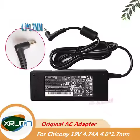 Genuine 19V 4.74A 90W 4.0*1.7mm A10-090P3A AC DC Adapter Charger For For Hasee K610D-i7 D1D2A29D3 Po