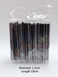 BOBA GIANT STRAW / INDIVIDUAL BLACK GIANT STRAW 19CM & 23CM (500PCS)