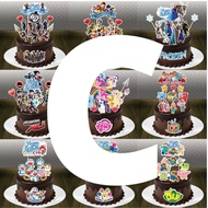 More C Design Cake Topper Kek Cake Decor CINDERELLA CUTIE CARS COCO MELON CARS MCQUEEN