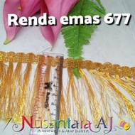 Gold lace tassel 677, Gold tassel 677 per yard lace yarn