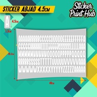 Sticker Abjad 4.5cm x 1.3cm