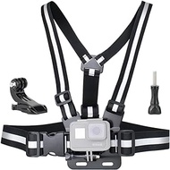 SOONSUN Chest Strap Mount Harness for GoPro Hero 8 Black, Hero 7, 6, 5 Black, 7 Silver, 7 White, Hero 4, 3, 2, 1, Session, Fusion, OSMO Action Cameras – Fully Adjustable Chesty Strap
