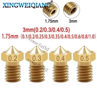 [Taiwan Hot-selling] Multi-Specification 3D Printer Brass Nozzle M6 Thread Printing Nozzle E3DV5V6 S