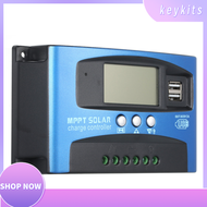 100A MPPT Solar Charge Controller Dual USB LCD Display Auto Solar Cell Panel Charger Regulator
