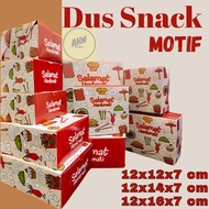Box Kardus Snack Kue / Dus Kotak Roti Motif Print 12x12 12x14 12x16