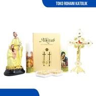 LILIN CATHOLIC WEDDING GIFT PACKAGE / CATHOLIC WEDDING GIFT SET / HOLY FAMILY STATUE / METAL SITTING