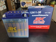 แบตเตอรี่ 3K รุ่น 12N-11 ขนาด 12 โวลท์ 11แอมป์ ชนิดเติมน้ำกรด