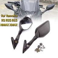 for Yamaha R3 R25 R15 Folding Rearview Mirror NMAX 155 XMAX 300 Forward White Glass Side Mirrors Motorcycle Accessories Scooter