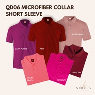 QD06 Unisex Collar Jersey 100% Microfiber Quick Dry T-shirt Polo Sportwear Red OREN SPORT