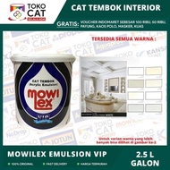 cat tembok  mowilex emulsion vip warna putih prima e1000 25lt galon - e6000