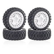 4pcs 69mm Plastic Wheel Rim Rubber Tire Universal For 1/18 2S TYPHON GROM Rally On-Road Racing TAMIY