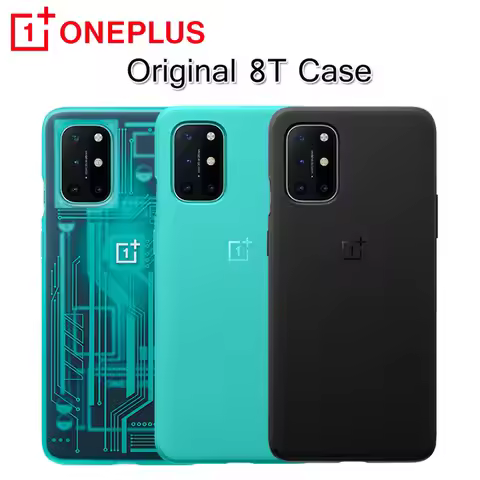 100% Original OnePlus 8T Case Sandstone Karbon Bamper Case Protective Case 3D Tempered Glass Screen 
