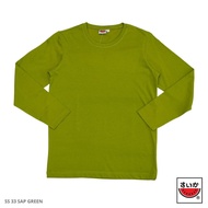 แตงโม (SUIKA) - เสื้อแตงโมคอกลมแขนยาว รุ่น SUPERSOFT LONGSLEEVES สี SS33 SAP GREEN
