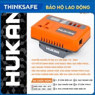 Đế chuyển đổi nguồn điện HUKAN G1-BCN0214 chuyển từ pin 21v lên 110 - 220v Chân pin phổ thông 4cm