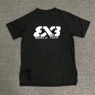 3x3 Half-Sleeve Quick-Drying FIBA Three-to-Three Master Game Sports T-Shirt 3v3 Basketball Training 