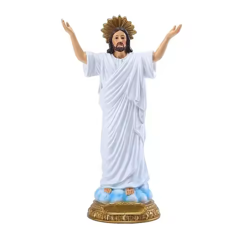 8 Inches Alleluia He Is Risen Car Decor Resin Jesus Christ Statue Resurrection Figurine Auto Decorat