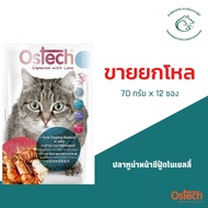 🆕(ยกโหล) Ostech ultra อาหารแมวเปียกแบบซอง 70 กรัม x 12 ซอง