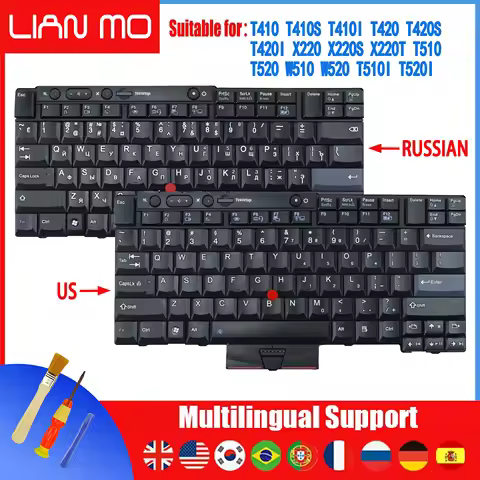 US RU for Lenovo ThinkPad T410 T410S T420 T420S X220 X220I X220S X220T T510 T520 45N2135 45N2211 45N