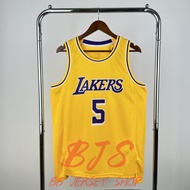 Men Jersey Lakers No. 5 Ayton Basketball Jersey Classic Yellow Breathable Sports Vest
