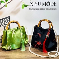 XIYU Spot China Angin Wanita beg tangan mutiara beg tangan sulaman beg tangan wanita lembut dan baik