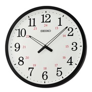 [Powermatic] Seiko QXA819 QXA819K Large Big Clock Decorator Matt Black Case White Analog Quartz Large Wall Clock