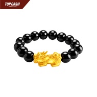 Top Cash Jewellery 999 Gold Ancient Coin Laced Pixiu Bracelet
