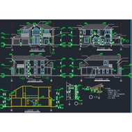 Bungalow House With Plan AutoCAD DWG