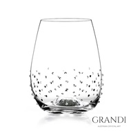 【GRANDI】孔雀座無鉛水晶 施華洛世奇水鑽威士忌杯460ml(2入組)