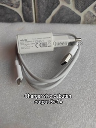 vivo charger original copotan hp output 5v-1A vivo Y71 Y81 Y91 91C Y93 Y69 Y65 (bekas)