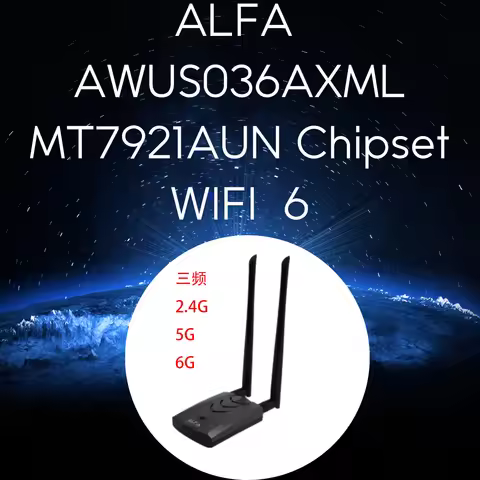 Made in Taiwan, ALFA AWUS036AXML MT7921AUN WIFI 6E tri-band wireless card WiFi adapter supports wind