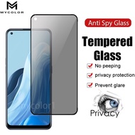 Full Cover Privacy Tempered Glass For OPPO Reno 11F 8 8T 8Z 7 7Z 6Z 6 5 4 3 2 2Z 2F 5F 5Z Reno11F Reno8 Reno7 Reno6 Reno5 Pro+ Plus 4G 5G 2023 2024