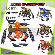 Cover set LC135 v1 Batman hitam orange purba merah purba biru purba purple telung