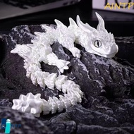 AINTP 3D Printed Dragon, All-in-one Molding Chinese Dragon 3D Printed Diceratops Dragon, Poseable Jo