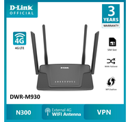D-Link DWR-M930 เร้าเตอร์ใส่ซิมรุ่นใหม่ล่าสุด มี 4 เสาสัญญาณแรงขึ้น 4G 300Mbps Wireless N 4G LTE Router รองรับ 4G ทุกเครือข่าย เร้าเตอร์ใส่ซิม รับประกัน 3 ปี